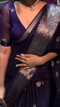Purple Chiffon Saree