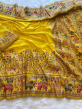 Redolent Rajwadi Pashmina  Saree With Embrocation Blouse Piece