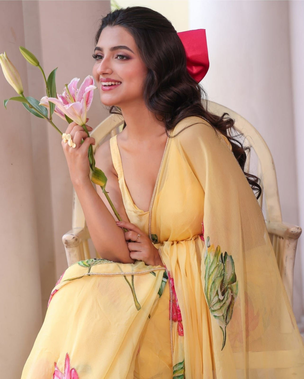 Blooming Sunshine Saree 🌸