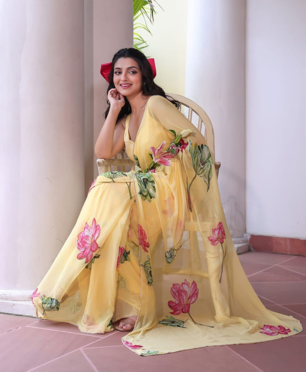 Blooming Sunshine Saree 🌸