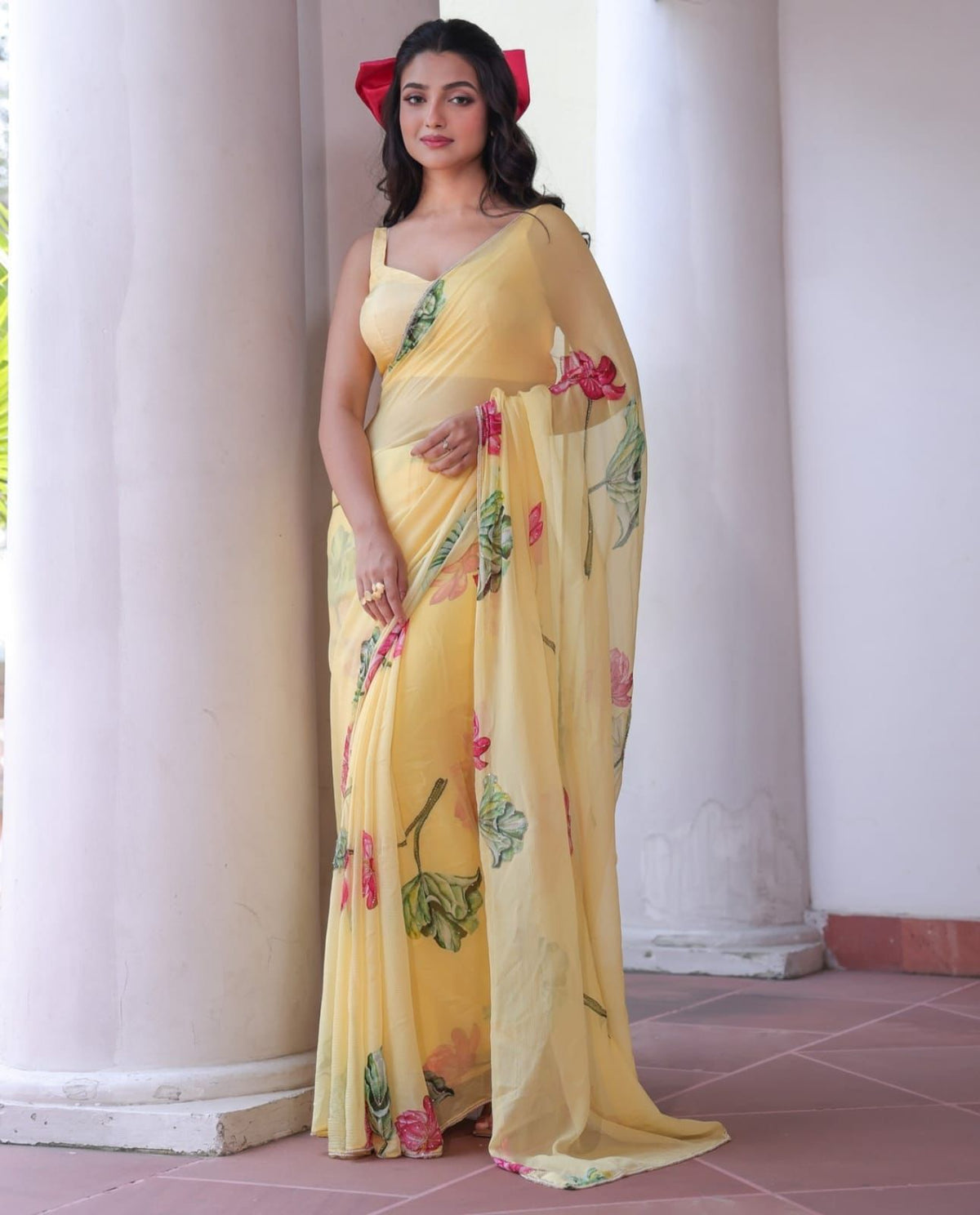Blooming Sunshine Saree 🌸