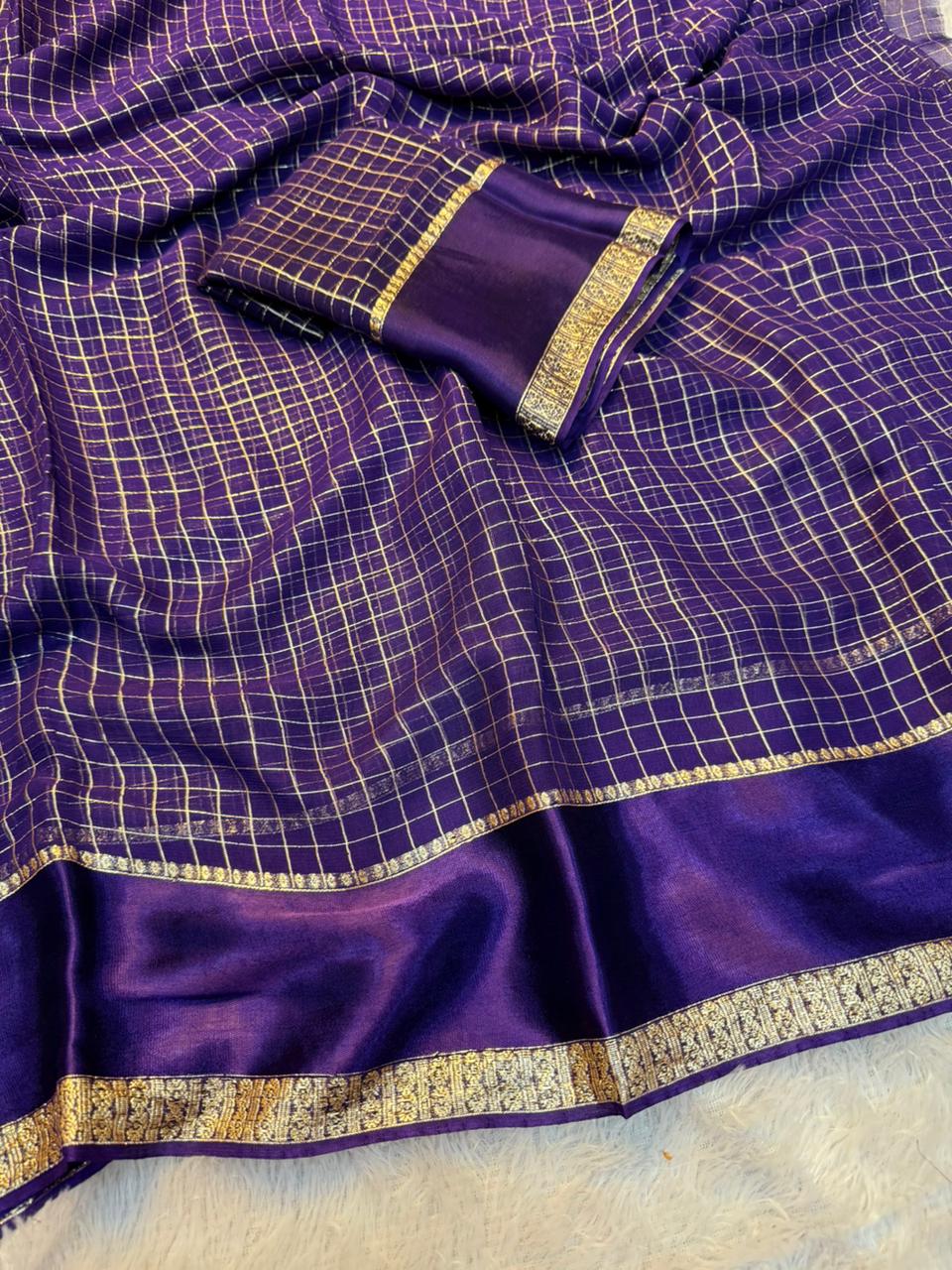 Charming Pure Viscose Georgette Fabric With Satin Border Work Saree With Blissful Blouse Piece
