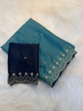 Royal Rama  Elegance Saree with Designer Blouse Piece