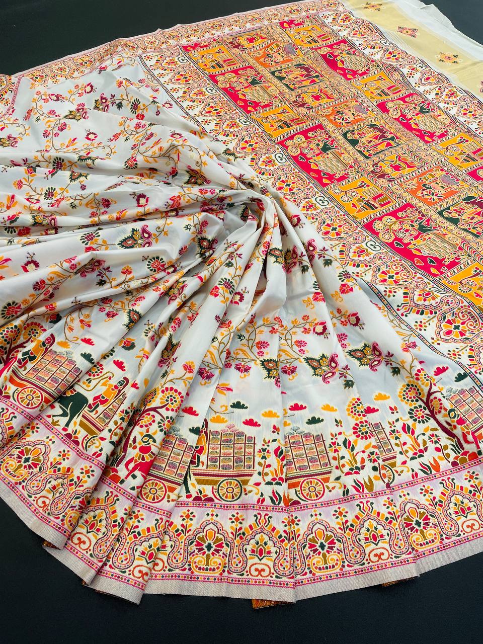 Hypnotic  Pashmina Saree With Preferable Blouse Piece