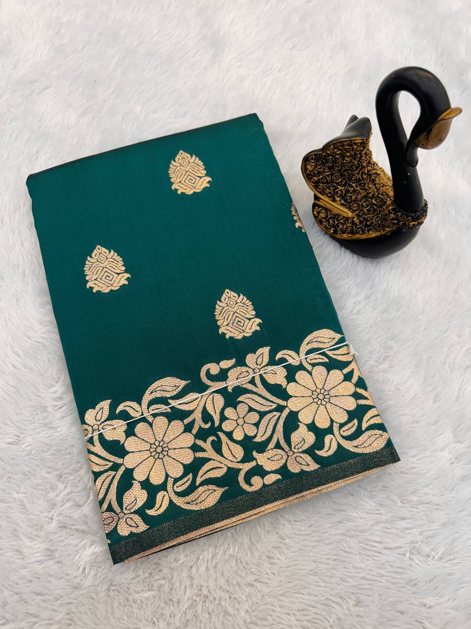 Radiant Soft Banarasi Silk Saree With Exquisite Blouse Piece