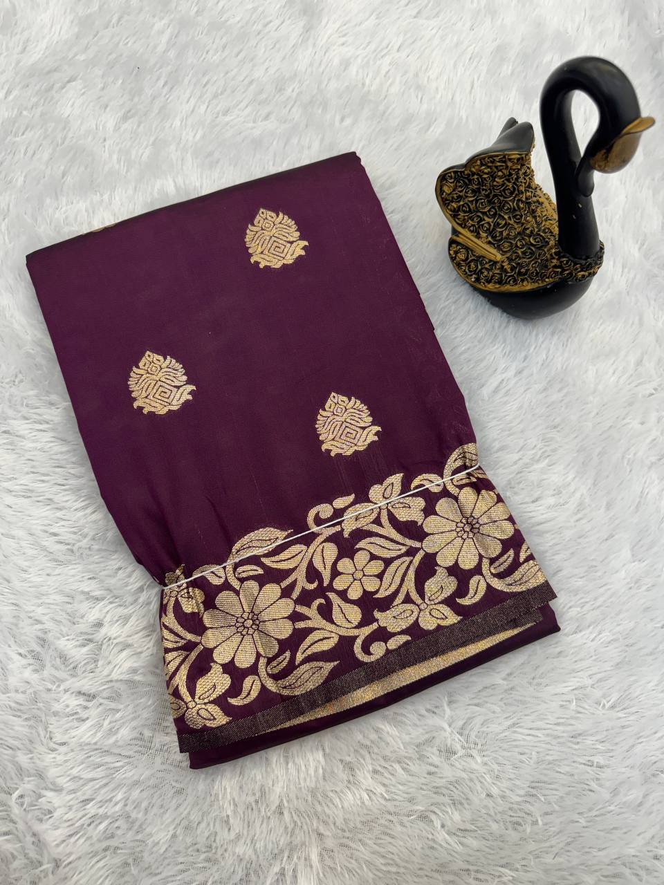 Radiant Soft Banarasi Silk Saree With Exquisite Blouse Piece