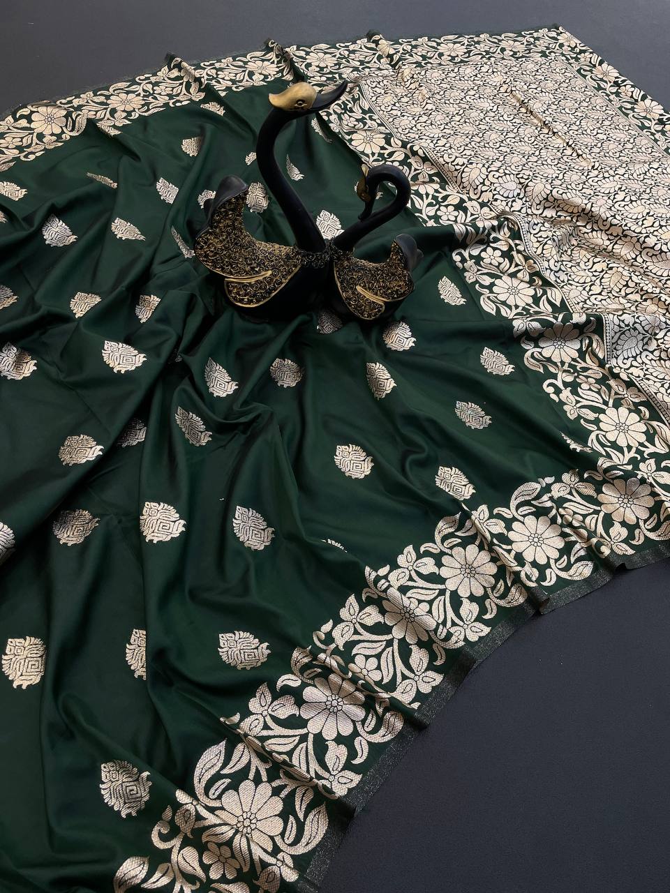 Radiant Soft Banarasi Silk Saree With Exquisite Blouse Piece