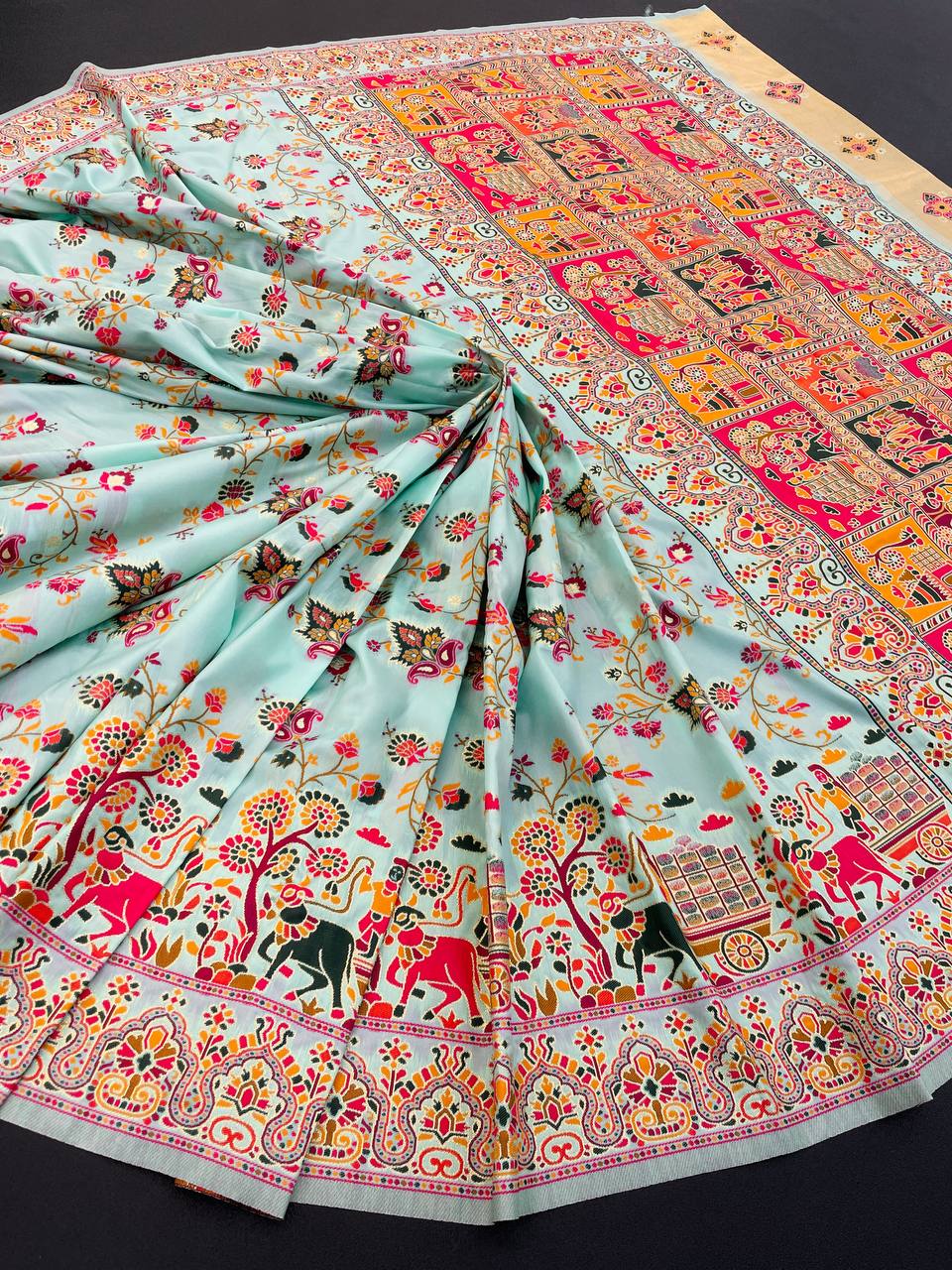 Hypnotic  Pashmina Saree With Preferable Blouse Piece