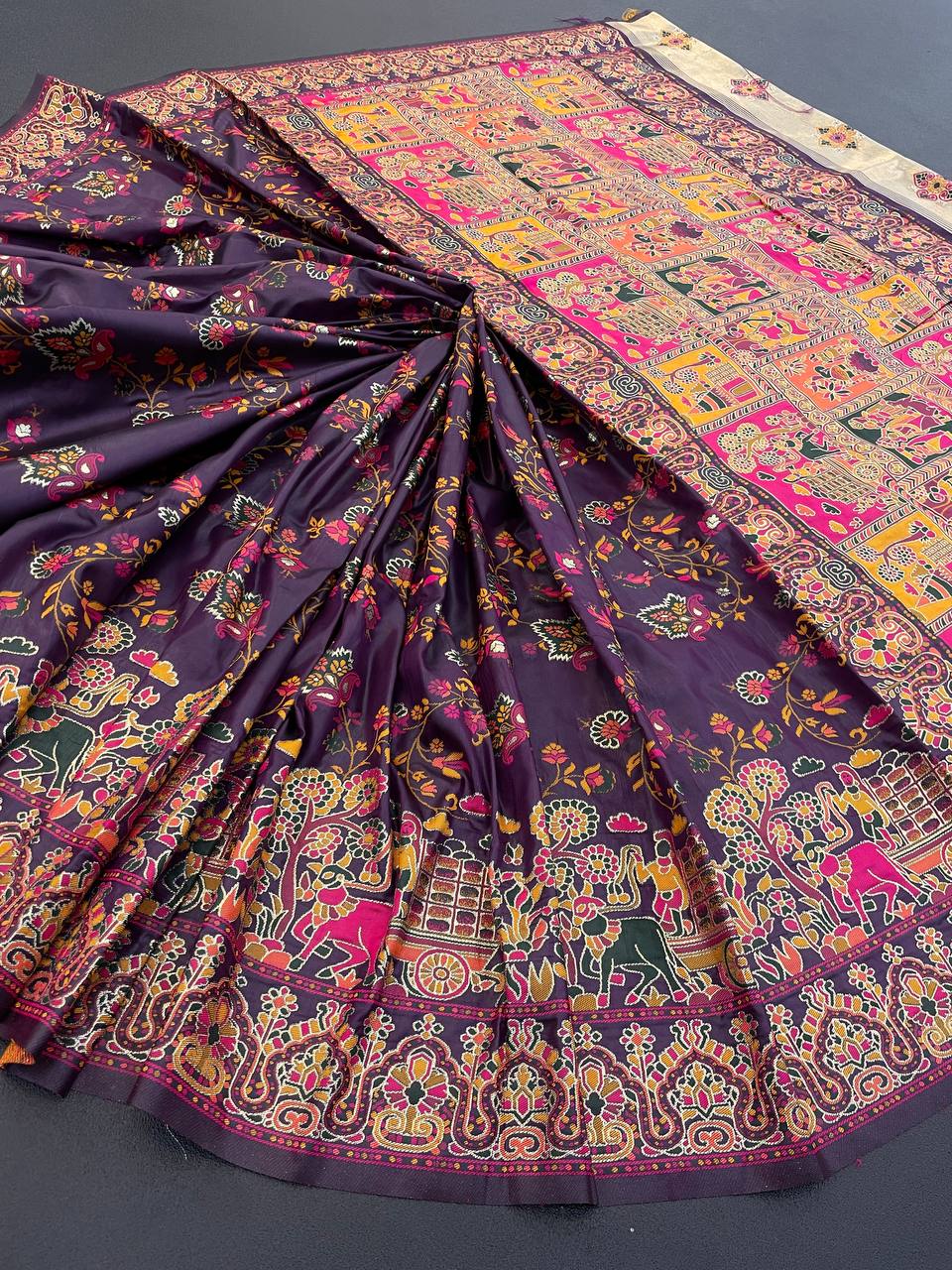 Hypnotic  Pashmina Saree With Preferable Blouse Piece