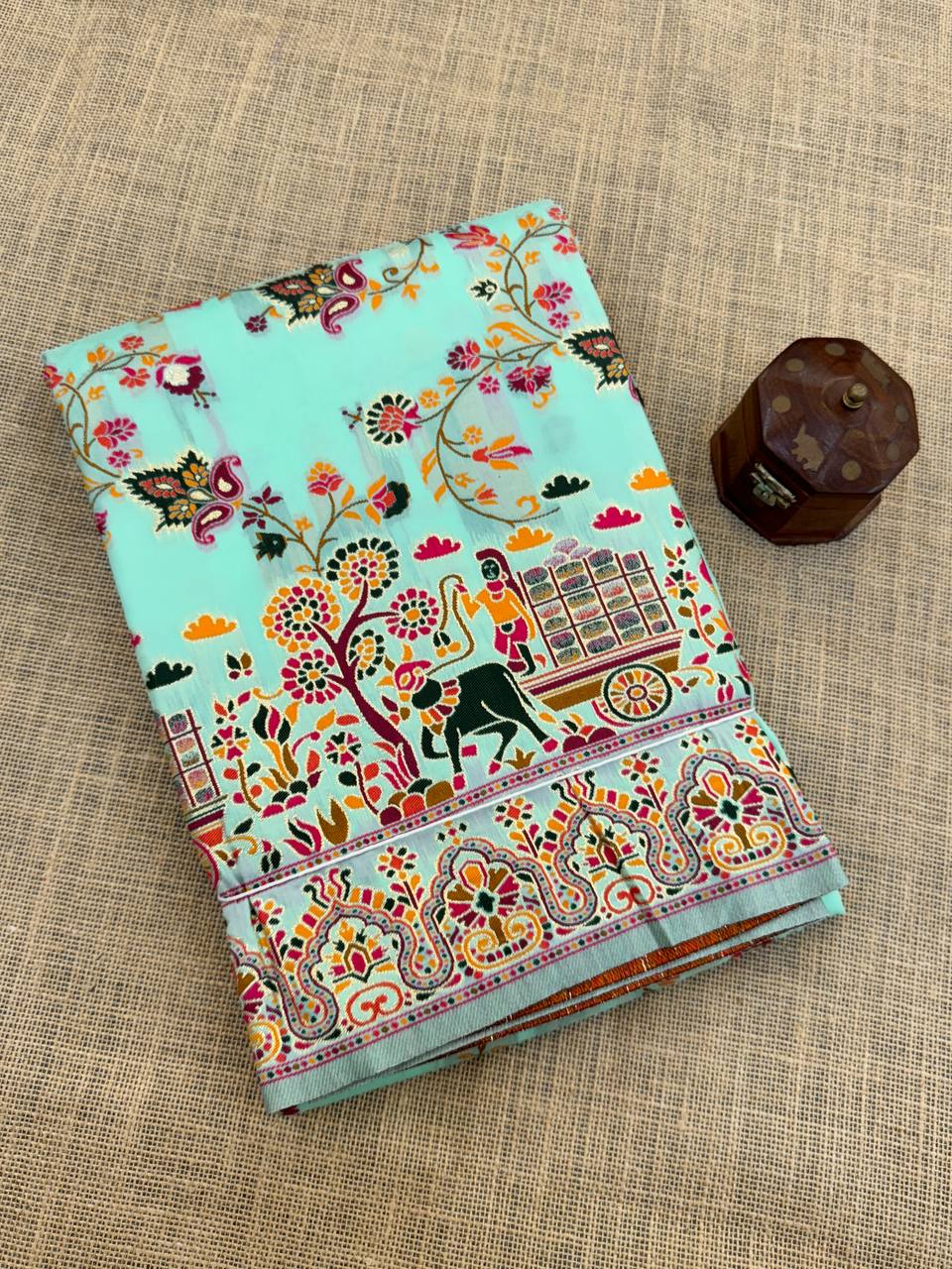 Hypnotic  Pashmina Saree With Preferable Blouse Piece