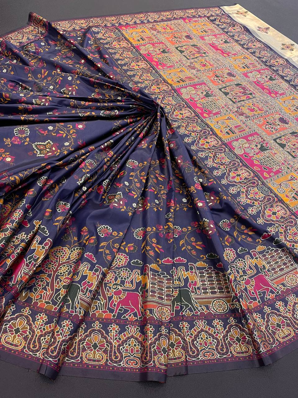 Hypnotic  Pashmina Saree With Preferable Blouse Piece