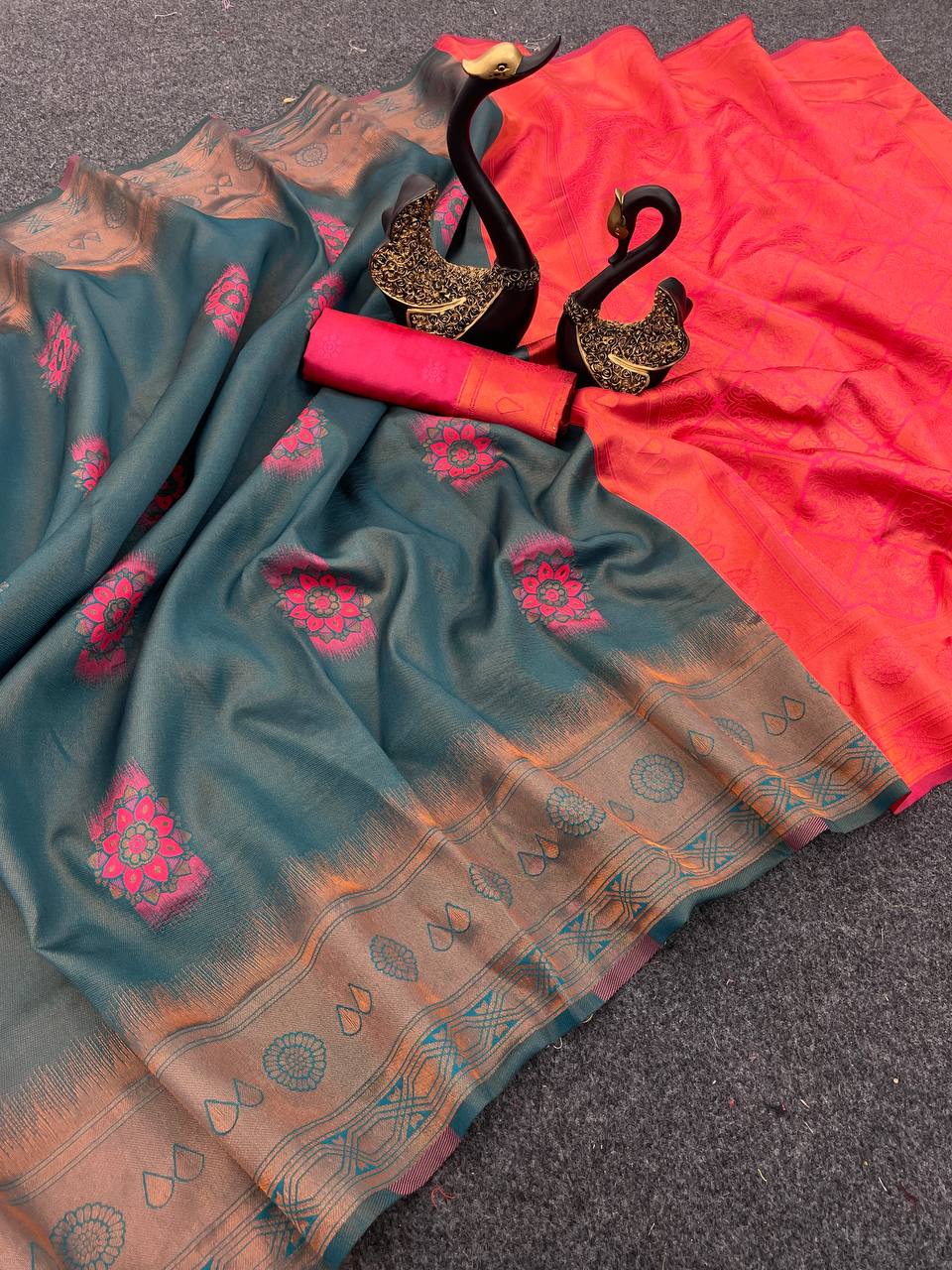 Fancy Weaving Zari Tissue Saree