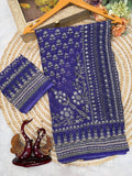 Madhubani Mirror Grace Saree- PURPLE