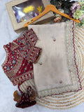 Vaidehi Rangoli Silk Saree - WHITE