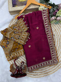 Vaidehi Rangoli Silk Saree - RANI PINK