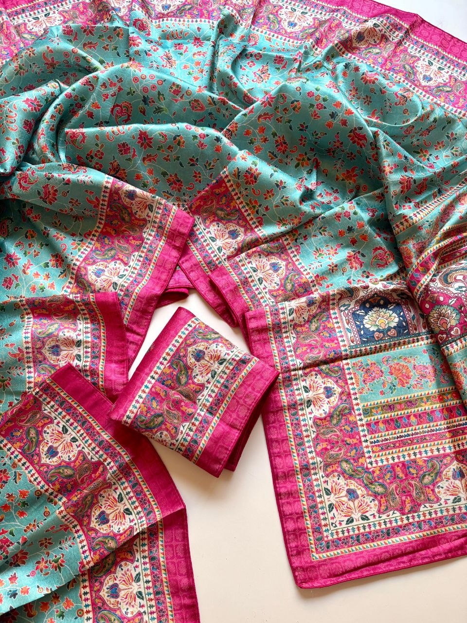Elegant Pure Dola Jari Weaving Softy Silk Saree - OCEAN BLUE