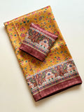 Elegant Pure Dola Jari Weaving Softy Silk Saree - YELLOW
