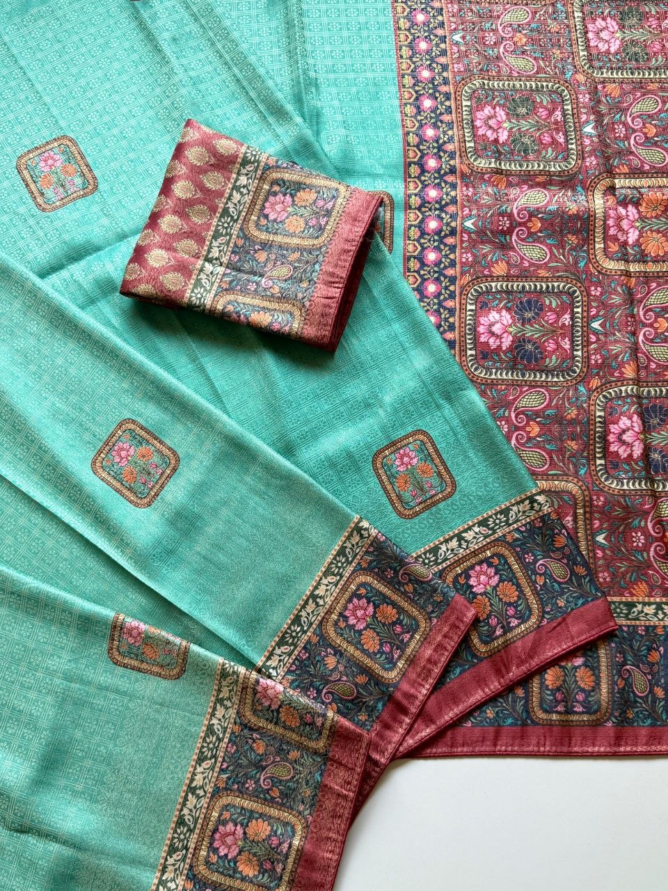 Roopkala Premium Jari Weaving Softy Silk Saree - SKY