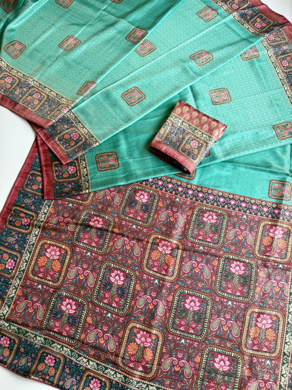 Roopkala Premium Jari Weaving Softy Silk Saree - SKY