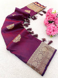Rama Banarasi Soft Silk Sarees with Golden Zari