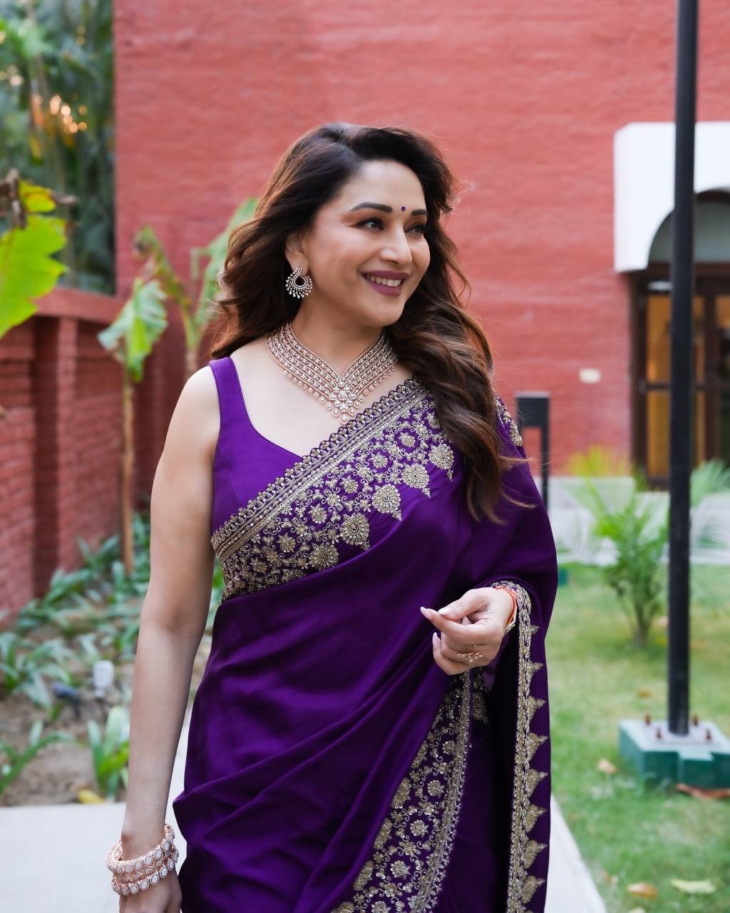 Zarmina Royale Rangoli Saree - PURPLE