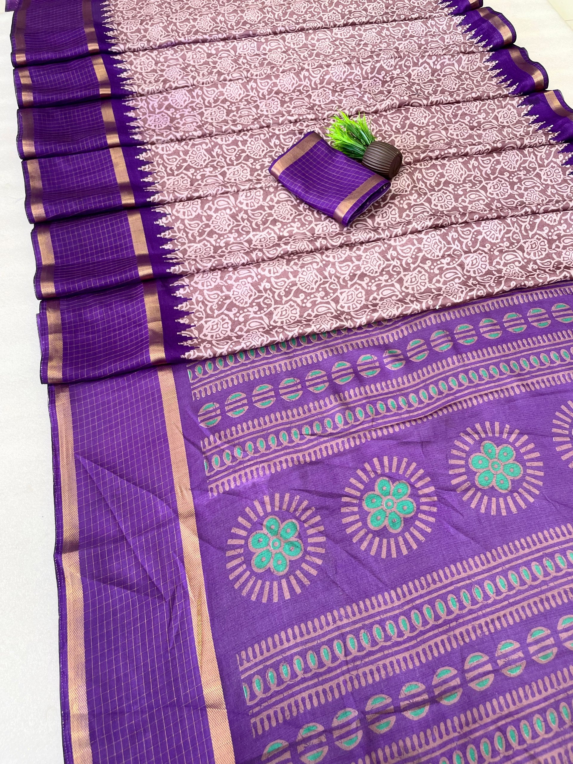 Premium Myrox Bentex Designer Saree - PURPLE