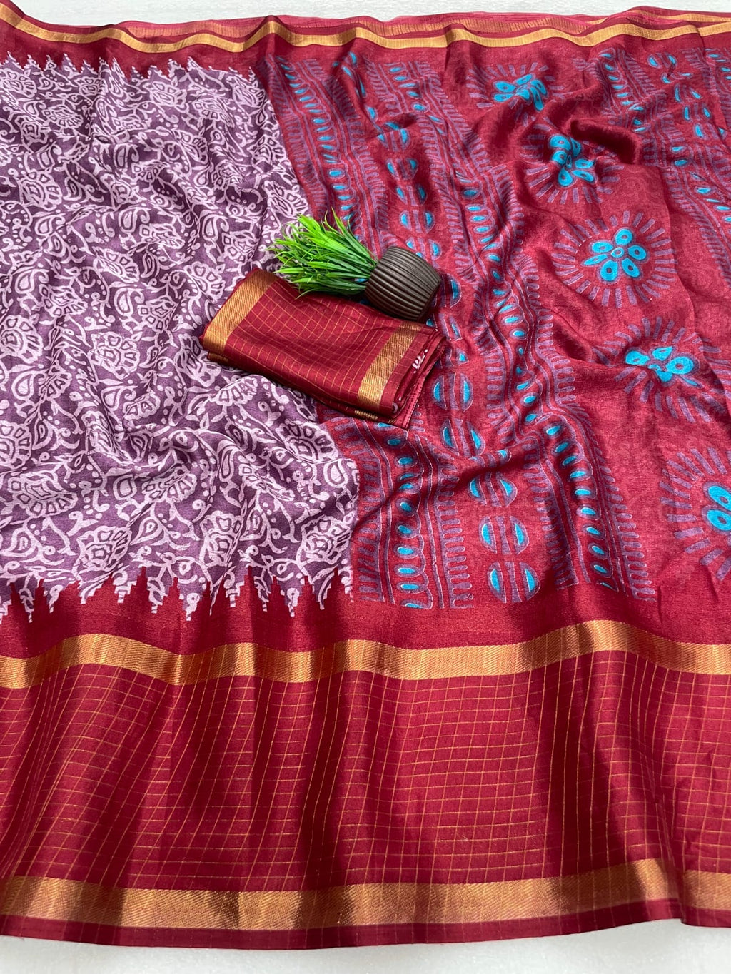 Premium Myrox Bentex Designer Saree - PINK