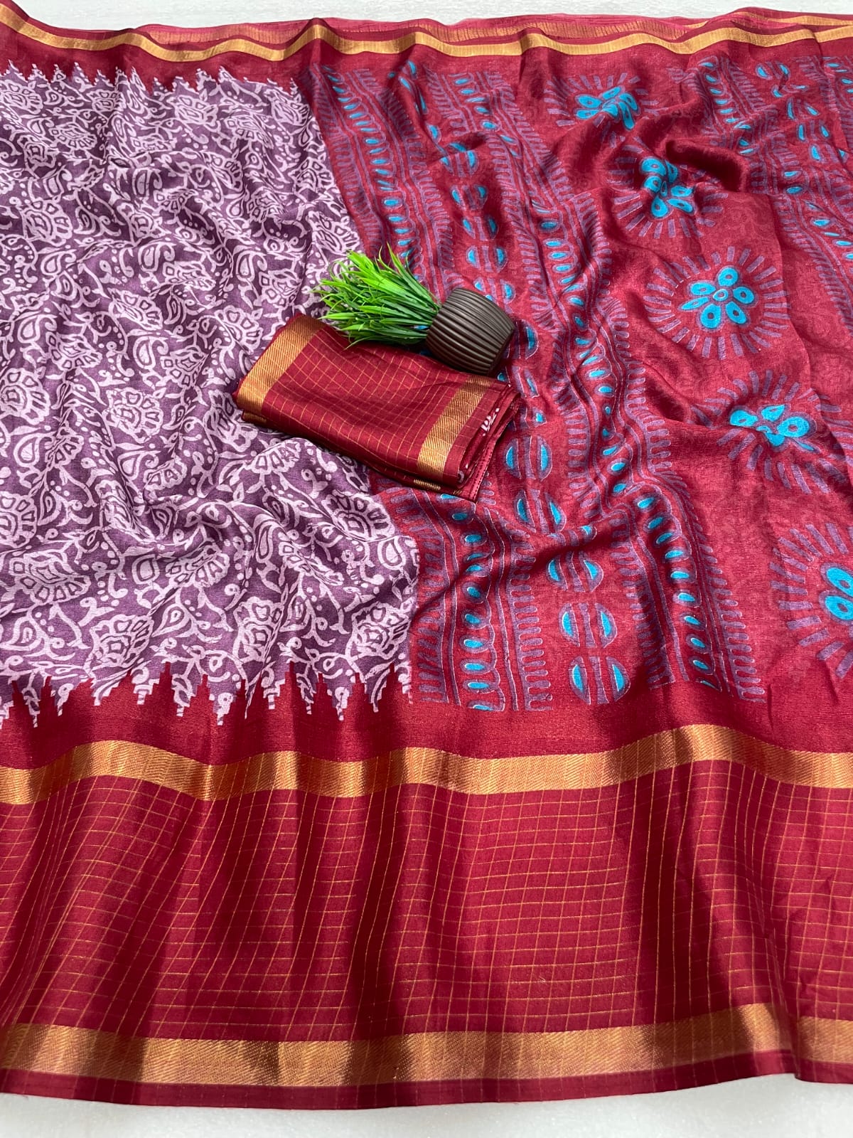 Premium Myrox Bentex Designer Saree - PINK