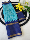 Premium Myrox Bentex Designer Saree - SKY