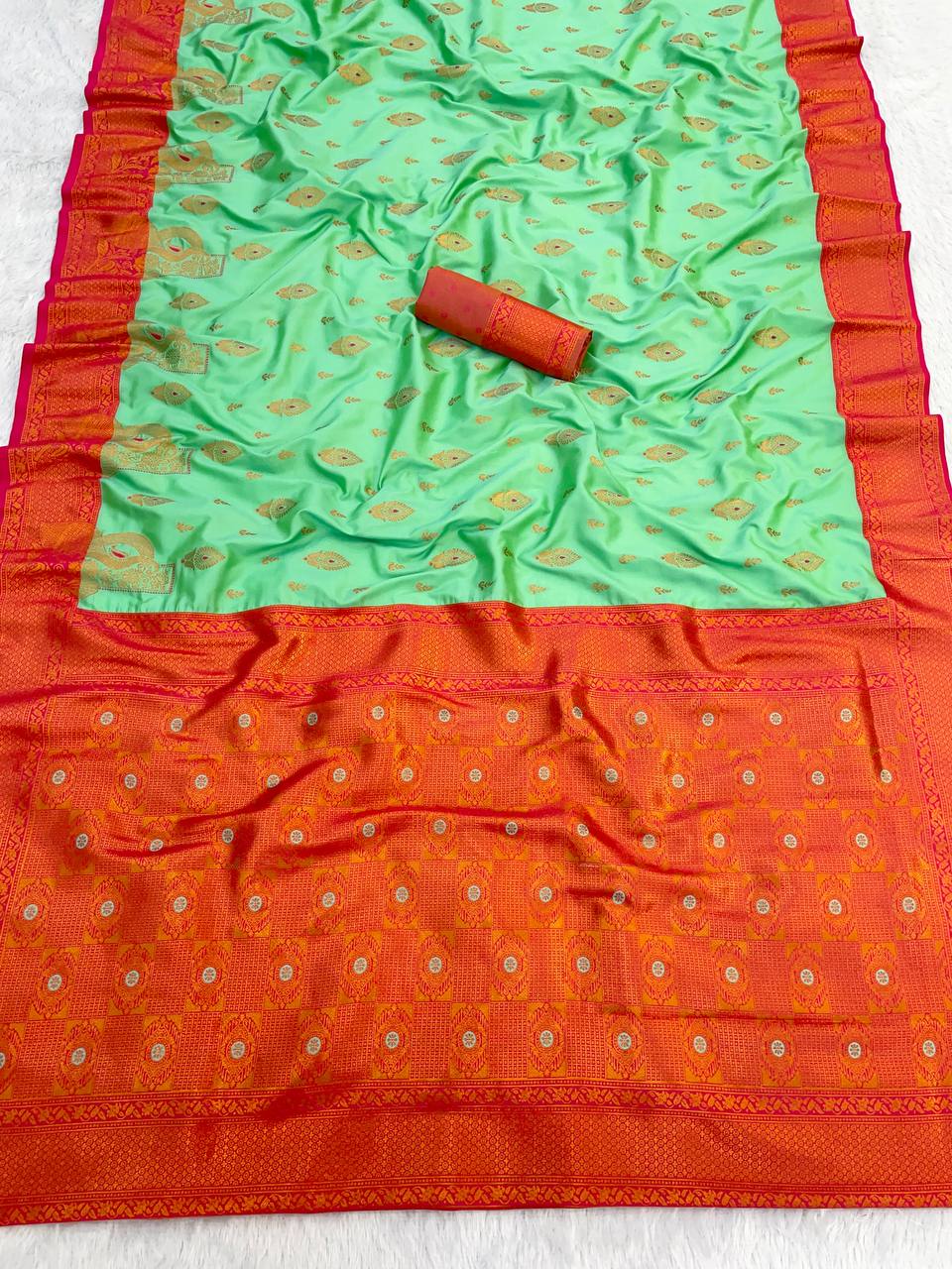 Demesne  Soft Banarasi Silk Saree With Effervescent Blouse Piece