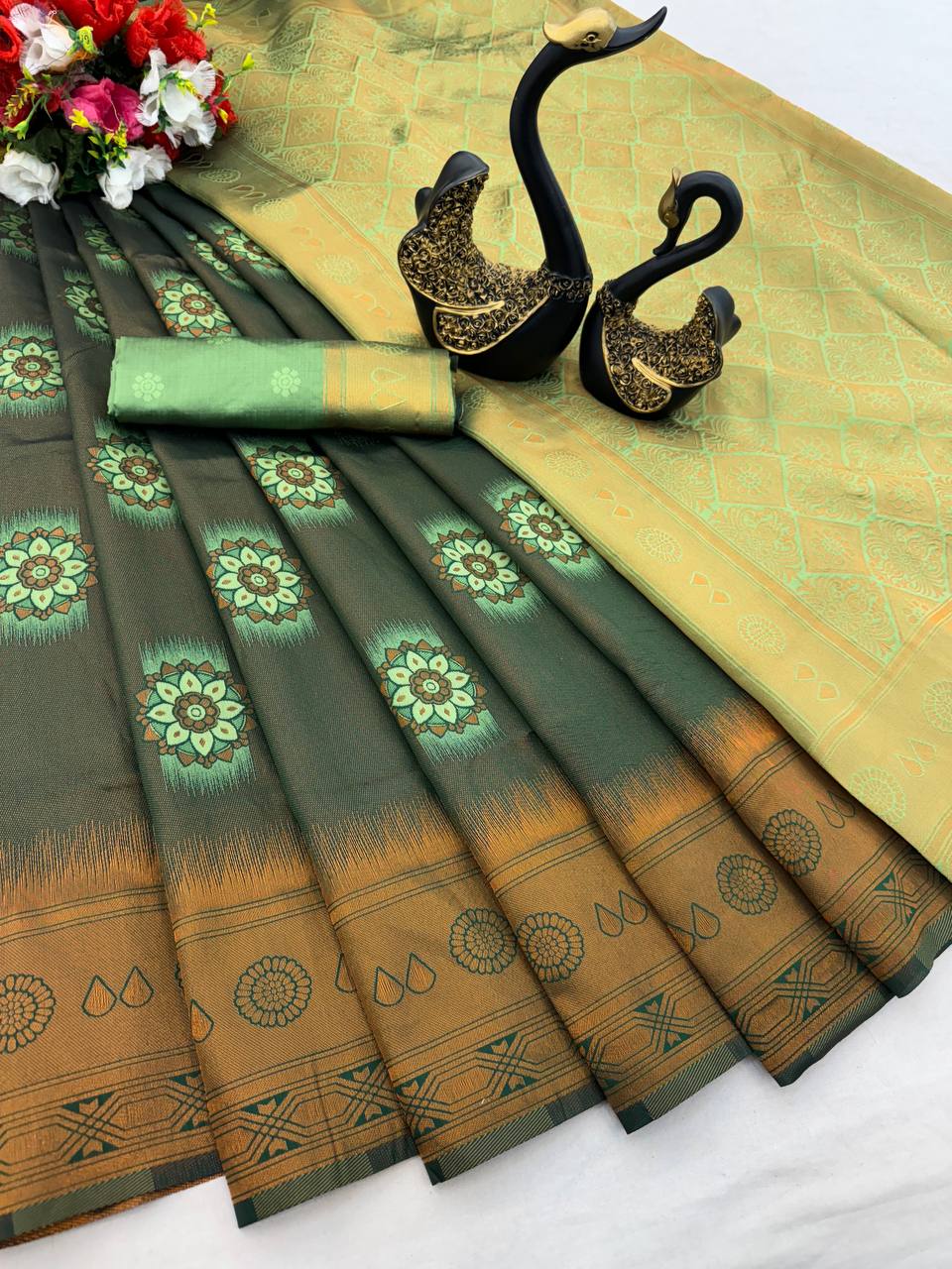 Fancy Weaving Zari Tissue Saree