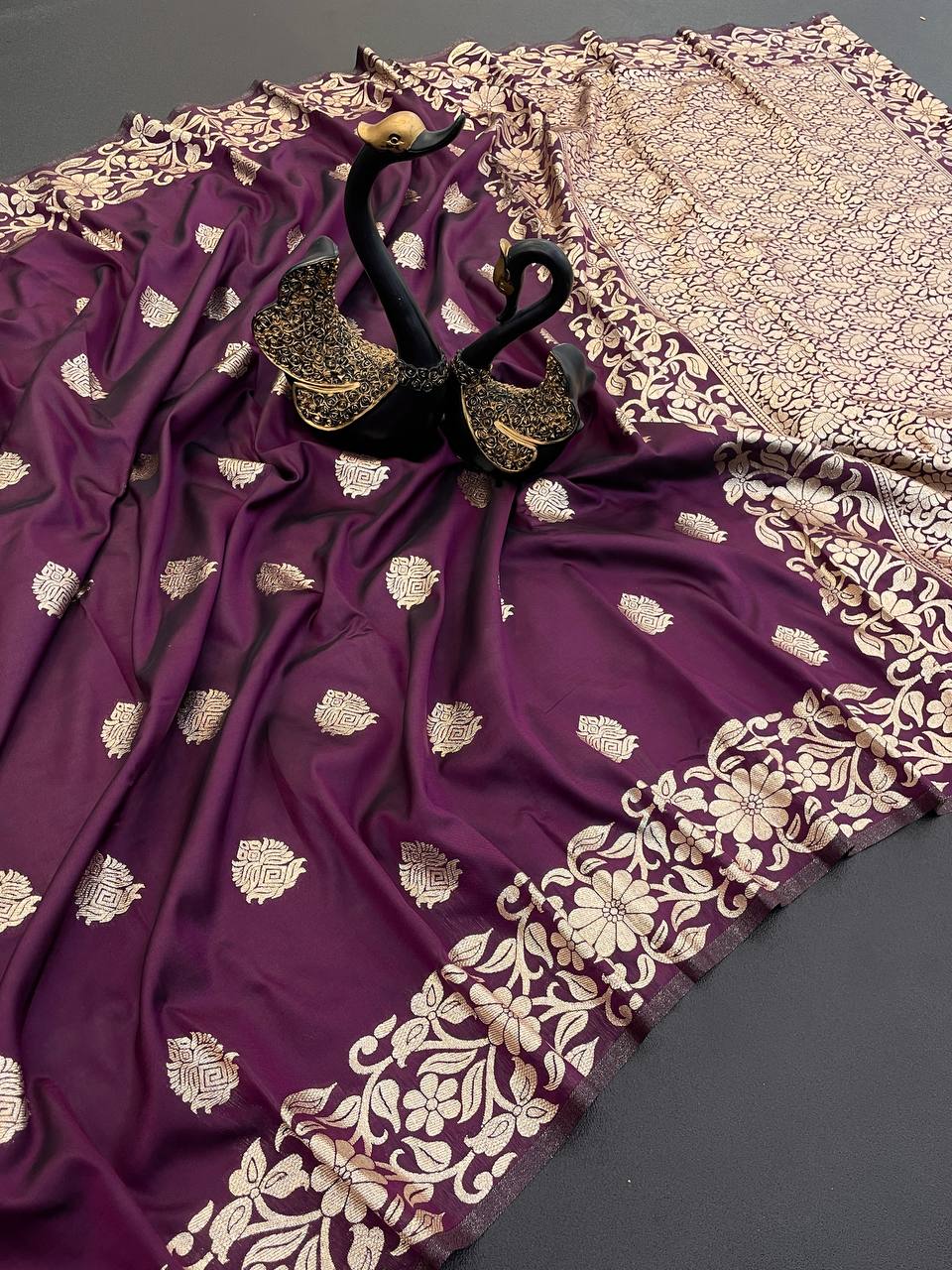 Radiant Soft Banarasi Silk Saree With Exquisite Blouse Piece