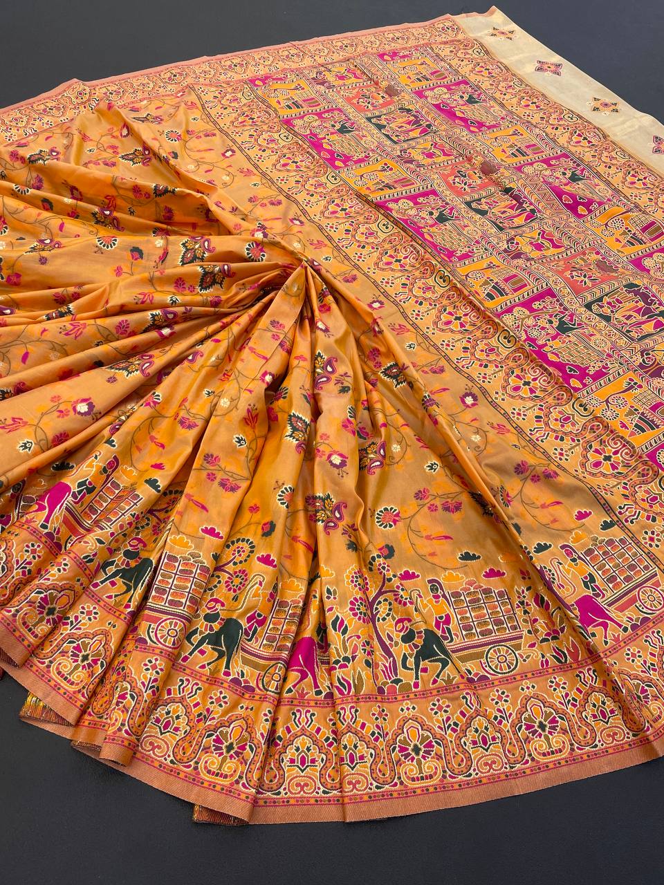 Hypnotic  Pashmina Saree With Preferable Blouse Piece
