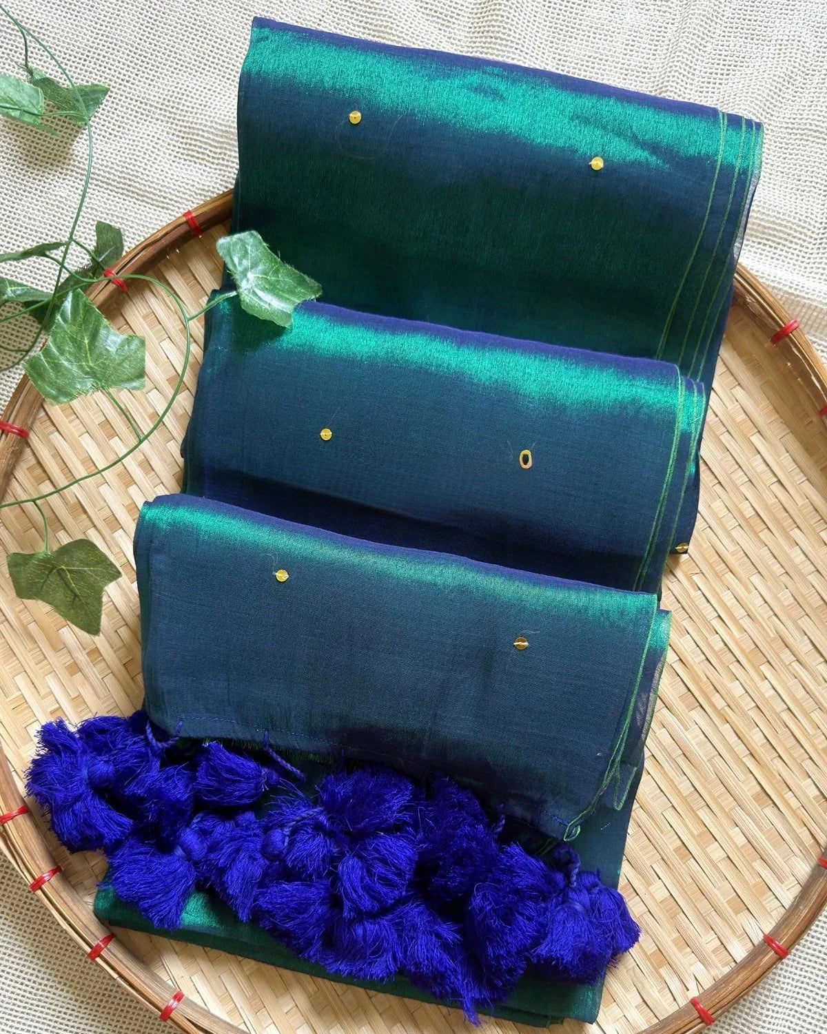 Premium Quality Soft Tissue Peacock Saree