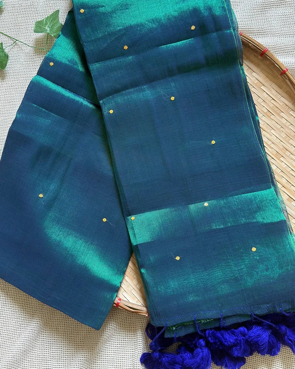 Premium Quality Soft Tissue Peacock Saree