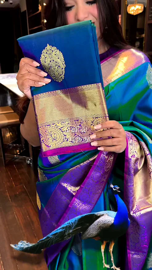 Peacock Shaded Saree